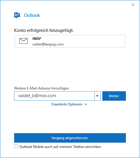 Gmail in Outlook 2016