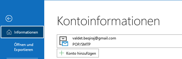 Apple iCloud E-Mail-Konto in Outlook 2021