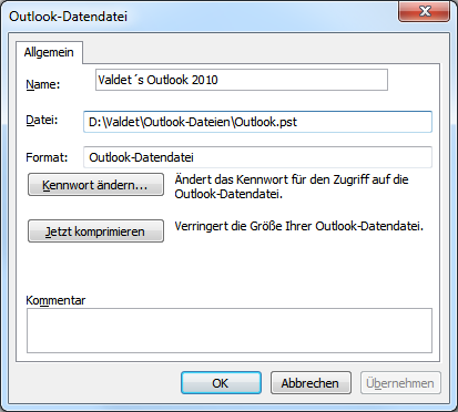 Outlook 2010 PST-Datei reparieren