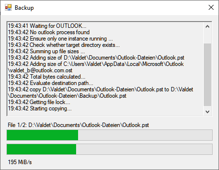 Outlook 2019 PST-Datei automatisch sichern