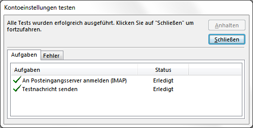 Outlook.com IMAP E-Mail-Konto in Outlook hinzufügen